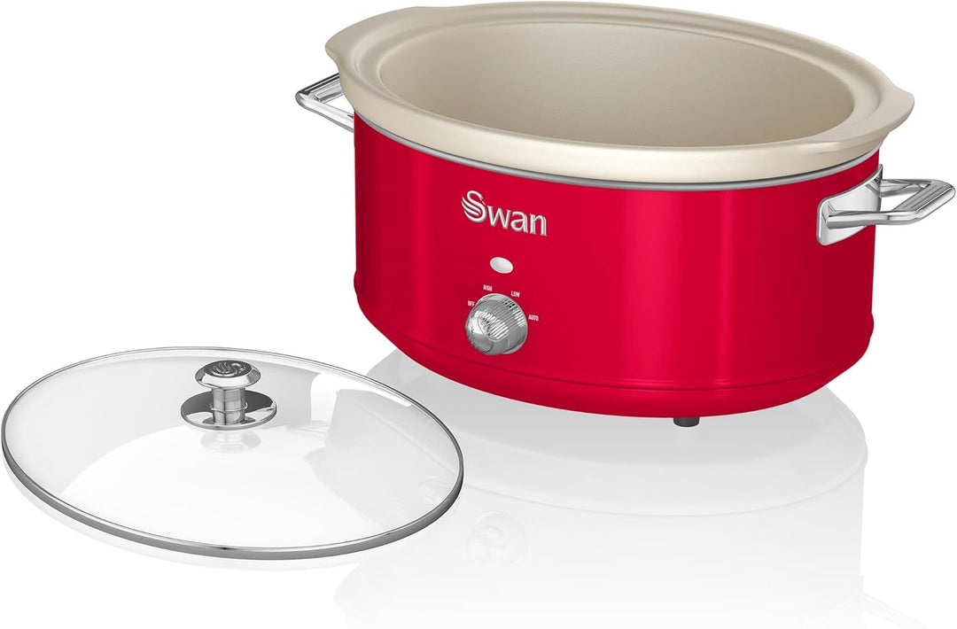 Swan Retro SF17031RNEU Schnellkochtopf, 6,5 l, abnehmbarer Behälter, antihaftbeschichtet, Keramik, f