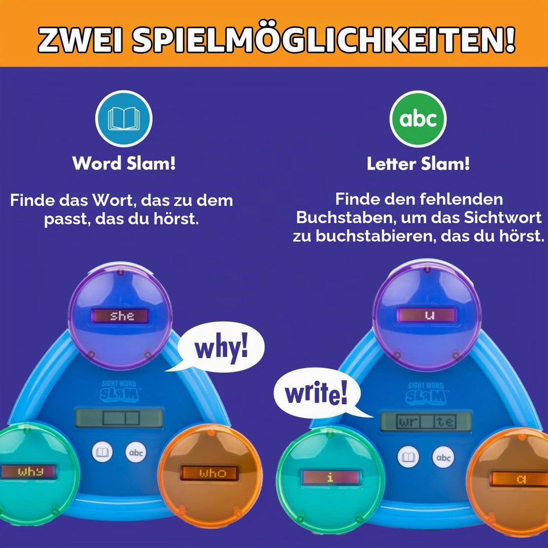 Learning Resources EI-8434 Slam, ab 5 Jahren, über 185 englische Sight Words Lernen, 2 Modi, elektro