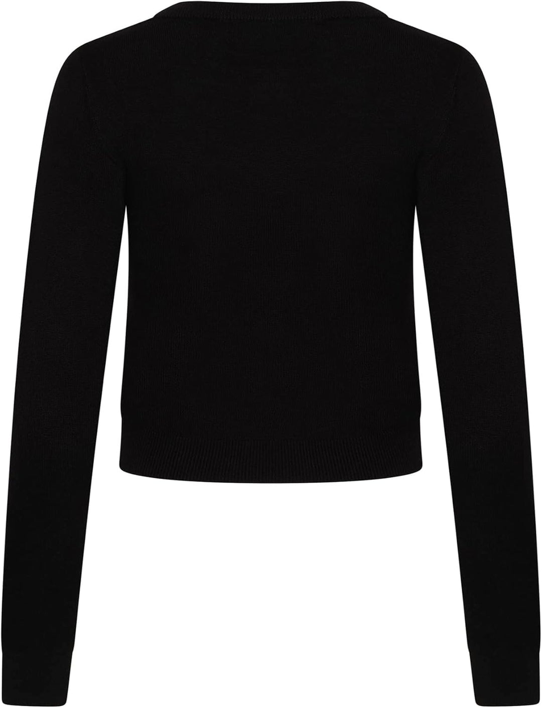 Ro Rox Dee Dee Strickjacke Gotisch Blumen Schädel Stickerei Strick Langarm XS Schwarz, XS Schwarz