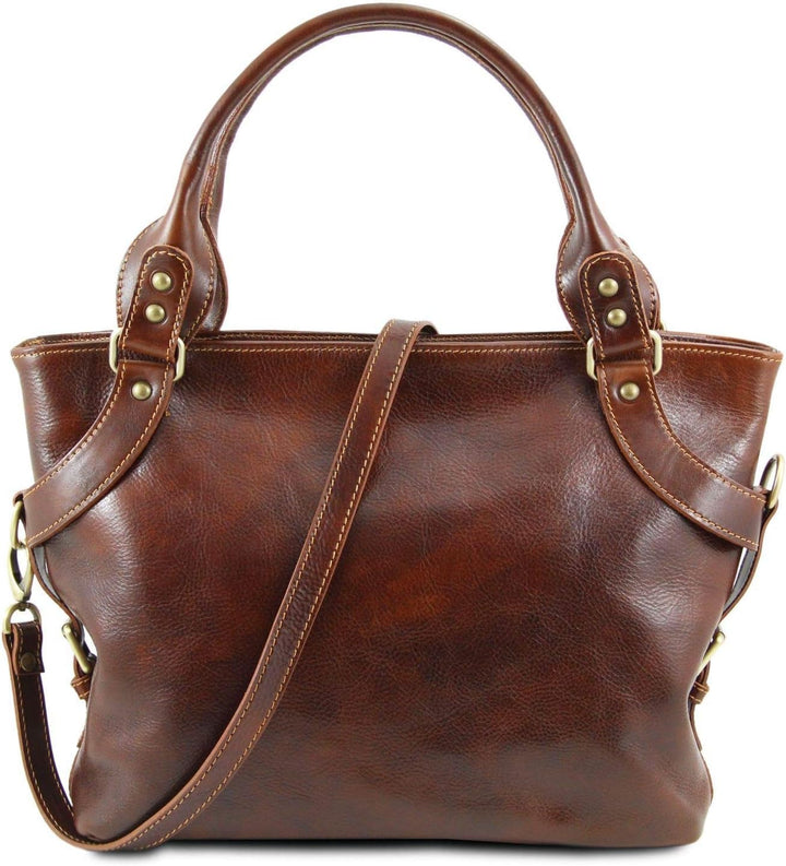 Tuscany Leather Ilenia Henkeltasche aus Leder Braun, Braun