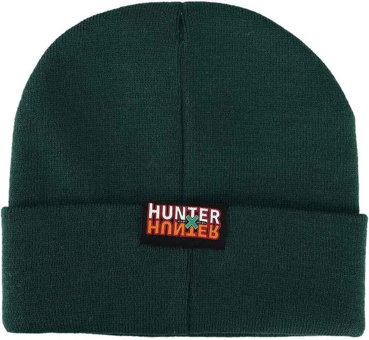 Hunter X Hunter Gerippte Strickmütze, Grün Dunkelgrün, Dunkelgrün