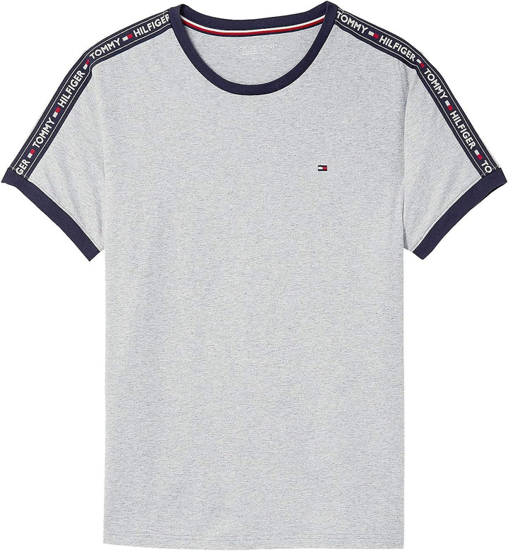 Tommy Hilfiger Herren T-Shirt Kurzarm Rundhalsausschnitt, Grau (Grey Heather)