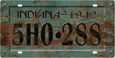 - 1940er / 50er Jahre USA Autokennzeichen 10er-Pack - Nachbildung echter amerikanischer Kennzeichen