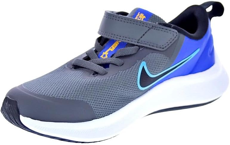 Nike Jungen Star Runner 3 Sneaker 21 EU Eisengrau Schwarzblauer Blitz, 21 EU Eisengrau Schwarzblauer