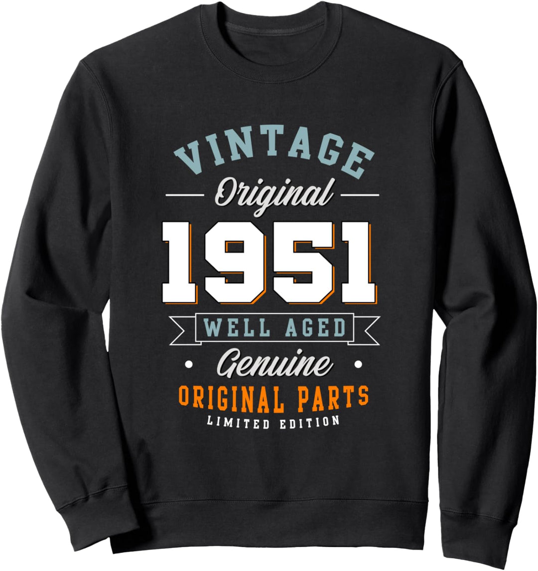 70. Geburtstagsgeschenk Vintage 1951 Im Alter von 70 Jahren Sweatshirt
