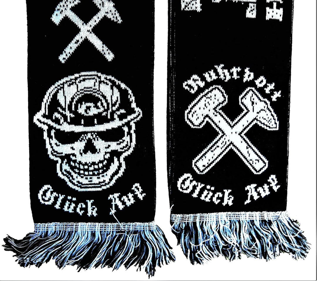 Ruhrpott (Strickschal) - HIER KOMM ICH WECH -, Fussballschal, Kult-Schal, Souvenirschal