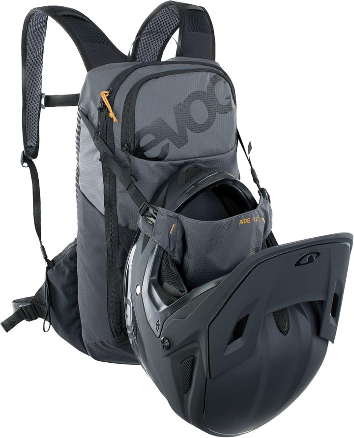 EVOC RIDE 12 Protektor Fahrradrucksack, Trekkingrucksack für Trails & Alltag (cleveres Taschenmanage