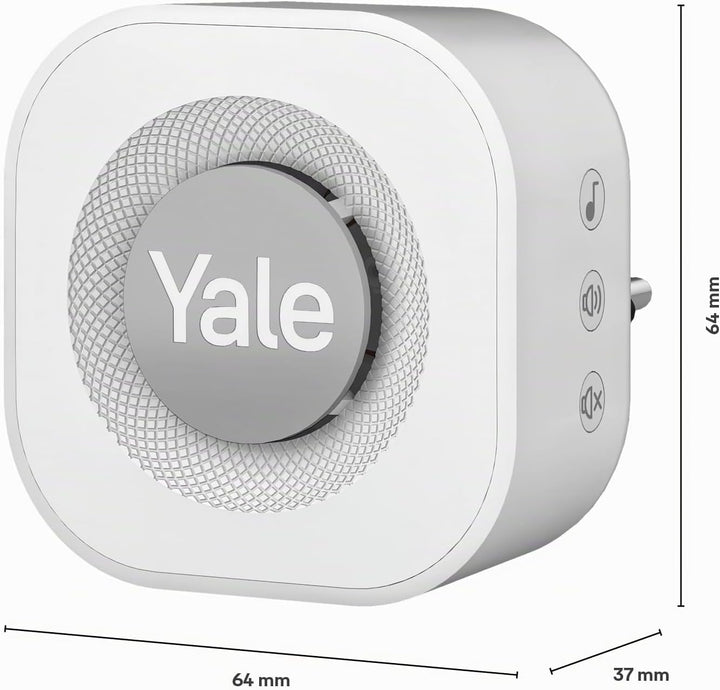 Yale - Türklingel-Gong - SV-VDBCH-1A-W - Innen-Klingel - Wählbare Klingeltöne - Plug-in-Installation