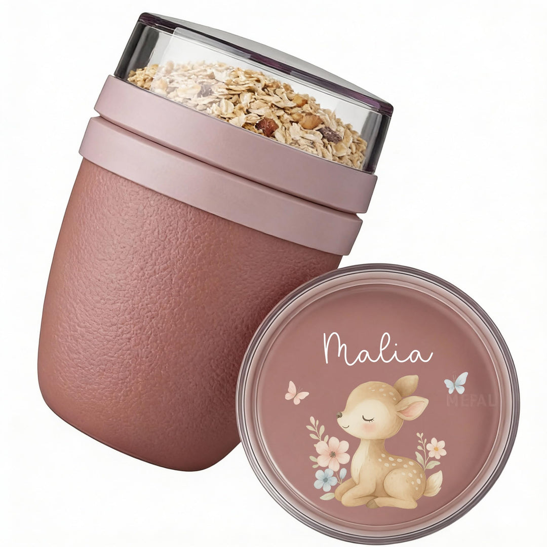 Mepal Müslibecher personalisiert, Pot Joghurtbecher, to go Becher, Geeignet für Tiefkühler, Mikrowel