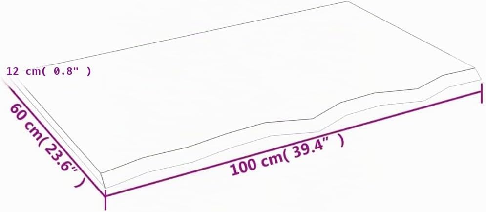 vidaXL Waschtischplatte, Multifunktional Arbeitsplatte mit Naturkante, Waschtischkonsole Tischplatte