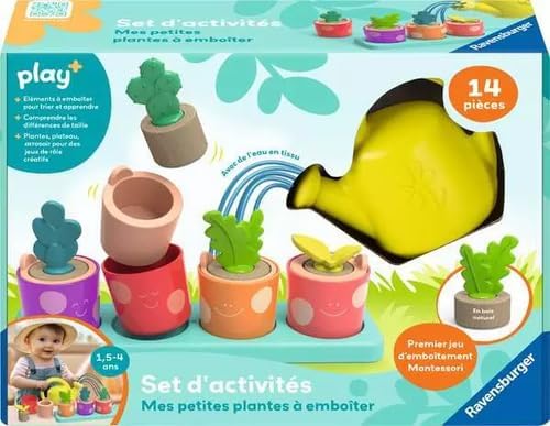 Ravensburger Play + Aktivitätsset: Meine kleinen Pflanzen zum Stecken, Babyspielzeug ab 18 Monaten,