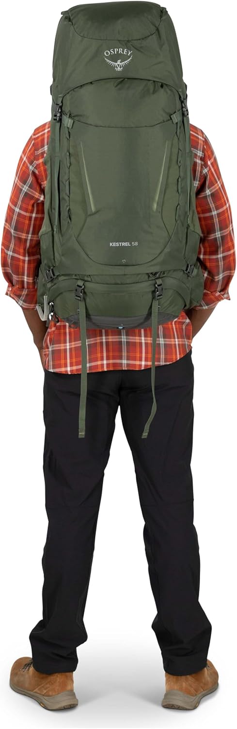 Osprey Europe Herren Kestrel 58 Backpack Schwarz S-M, Schwarz S-M