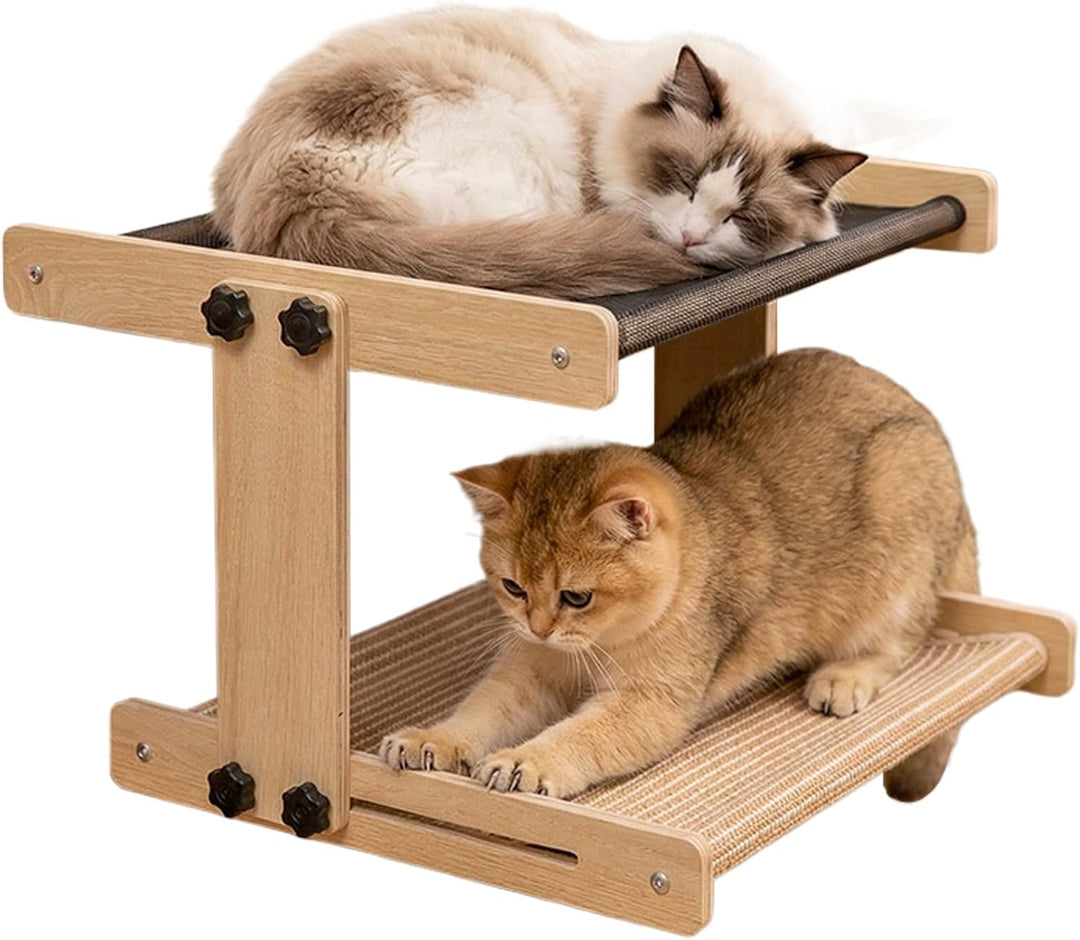 Fensterbett für Katzen - Holz Katzenmöbel Hängematte Indoor | Fensterbank-Bett mit Hängefunktion,Für
