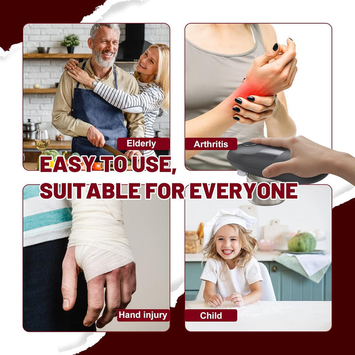 Elektrischer Dosenöffner mit glatten Kanten - Automatischer Dosenöffner für Senioren mit Arthritis,