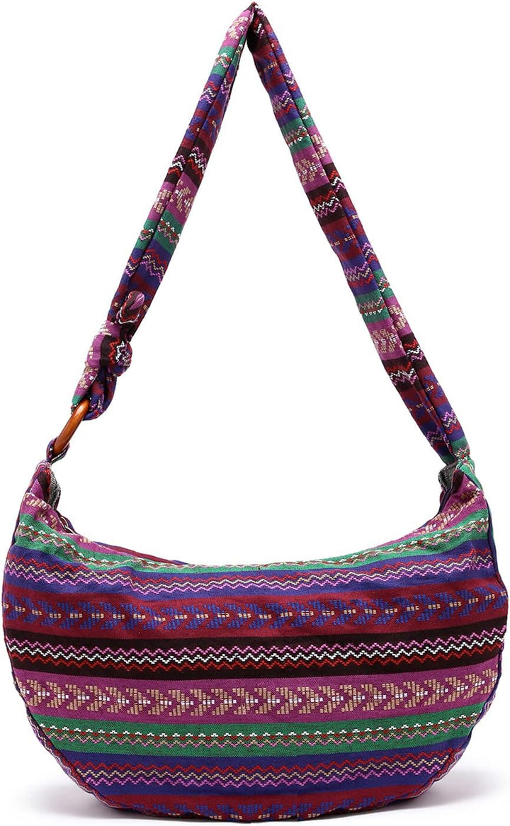 PORRASSO Hippie Umhängetasche Damen Schulterbeutel Leicht Schultertasche Tote für Reise Strandschule