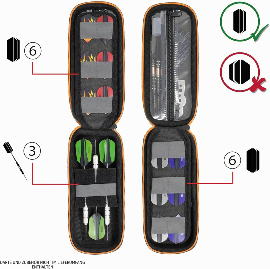 USA Gear Dartkoffer Halfter - 3-Dart-Tasche für Soft-Tip-Darts mit Aufbewahrung für Kunststoffspitze