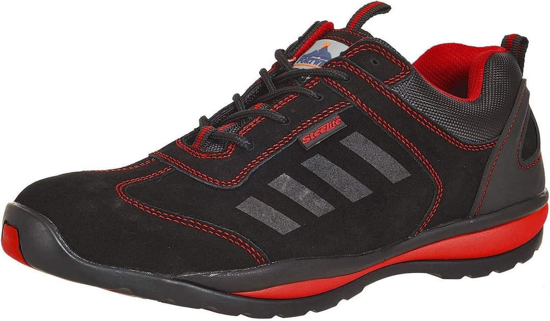 Portwest Steelite Lusum Sicherheits-Trainer S1P HRO, Grösse: 36, Farbe: Rot, FW34RER36 36 EU Rot, 36