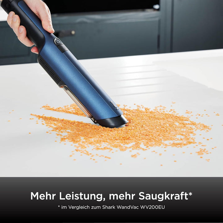 Shark , Kabellos, [WV270EU] WandVac 2.0 Akku-Handstaubsauger,Blau Längere Laufzeit, Extra Saugkraft