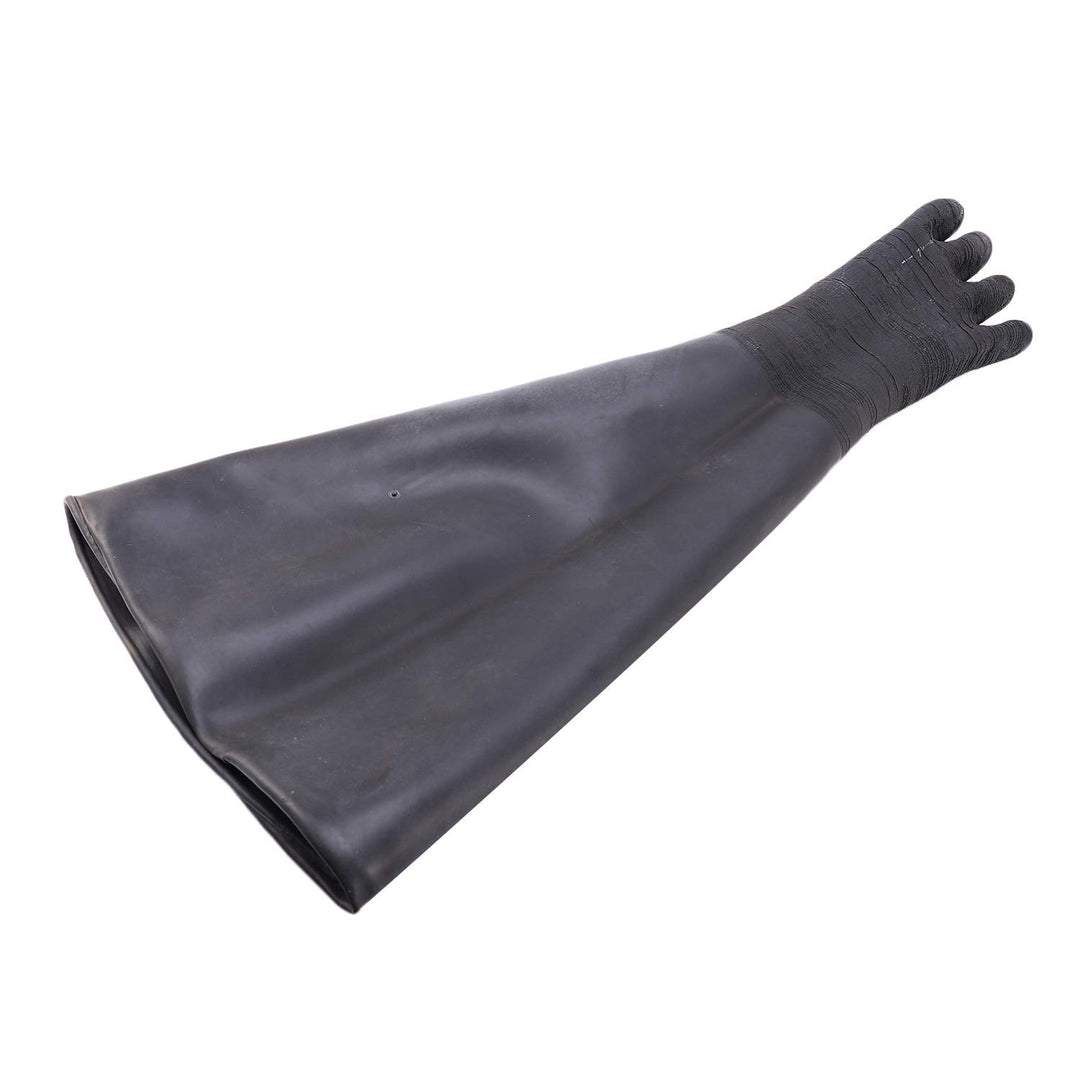 POOSR Gummi Schwarz Sand Strahl Handschuhe Streifen Sand Strahl Handschuhe für Strahl Kabine 65X 30C