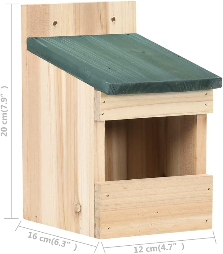 vidaXL Vogelhaus, 4-teilig, aus Tannenholz, 12 x 16 x 20 cm