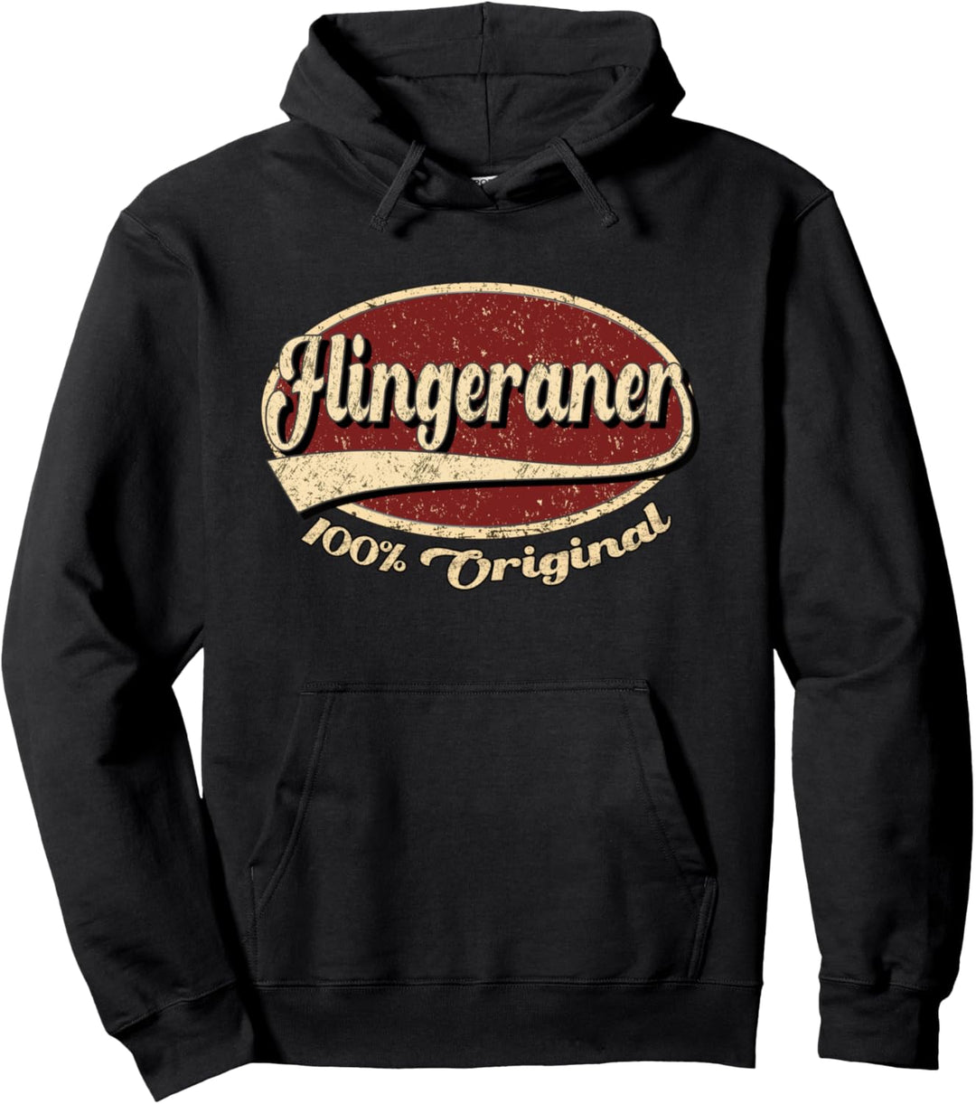 100 Prozent Original Flingeraner Retro Design Pullover Hoodie