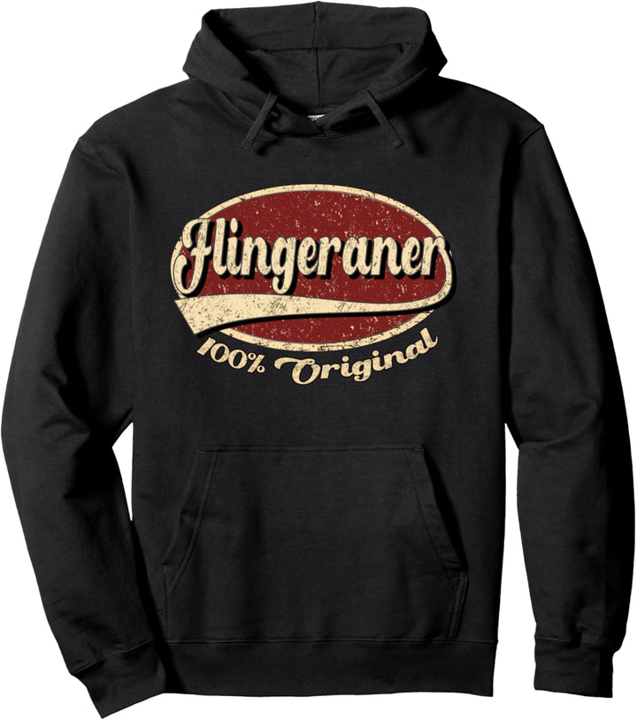 100 Prozent Original Flingeraner Retro Design Pullover Hoodie