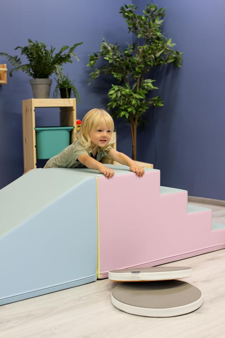 IGLU SOFT PLAY Mega Fun Slider Schaumstoffbausteine Treppe und Rutsche Set XXL für Kinder ab 2 Jarhe