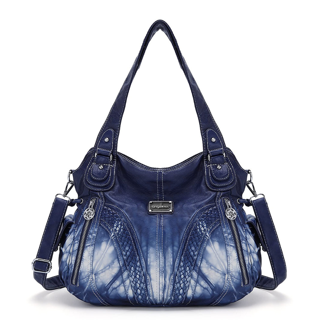 Angel Kiss Handtasche Damen Schultertasche Multifunktionale Umhängetaschen Wasserdicht PU Veganes Le