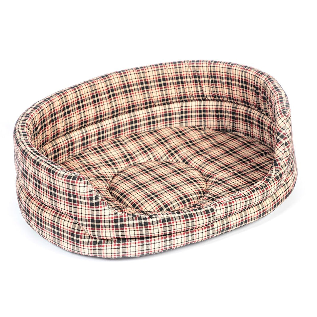 Danish Design Classic Check Abnehmbare Matratze Klettverschluss Traditionelles Bett für Hunde/Welpen