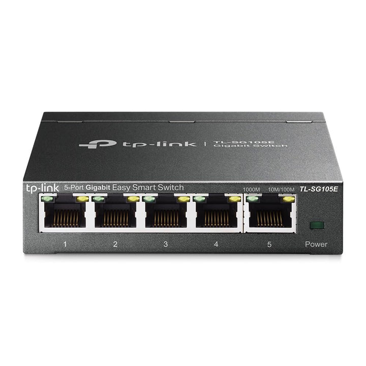 TP-Link TL-SG105E 5-Ports Gigabit Easy Smart Managed Netzwerk Switch(Plug-and-Play,Metallgehäuse, Qo