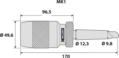 Bohrfutter Schnellspannbohrfutter B16 3-16 mm + MK4 Kegeldorn mit Austreiblappen Präzisionsbohrfutte