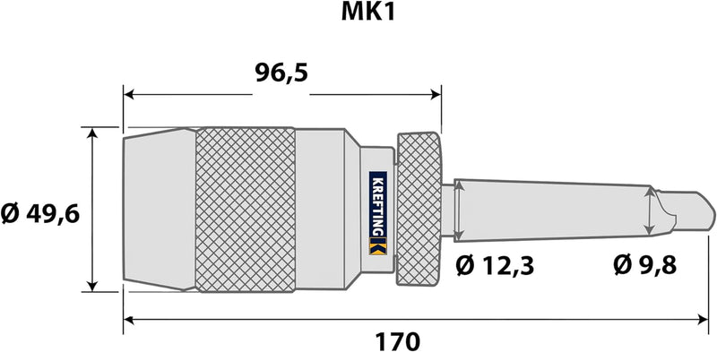 Bohrfutter Schnellspannbohrfutter B16 3-16 mm + MK4 Kegeldorn mit Austreiblappen Präzisionsbohrfutte