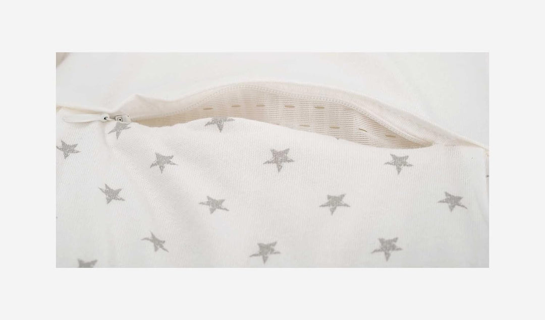 Träumeland S0101451 Babyschlafsack LIEBMICH 2 teilig Set Sternchen grau, Grösse 44, mehrfarbig