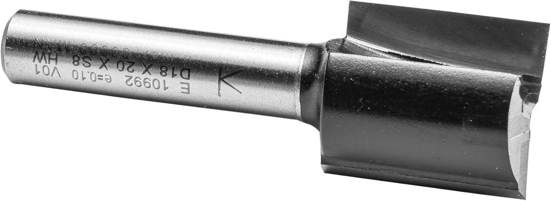 ENT 10992 Nutfräser HW, Schaft (S) 8 mm, Durchmesser (D) 18 mm, NL 20 mm, SL 32 mm, GL 52 mm, mit Ha