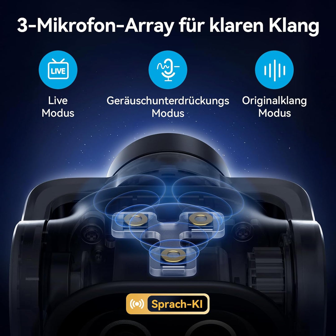 EMEET PIXY Dual-Kamera KI Webcam 4K mit Stativ, AI-Tracking, PDAF & AI-Autofokus 0,2S, 1/2,55'' Sony