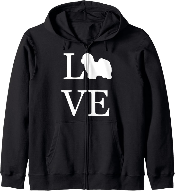 Hundebesitzer "I Love Coton De Tulear", Weiss Kapuzenjacke