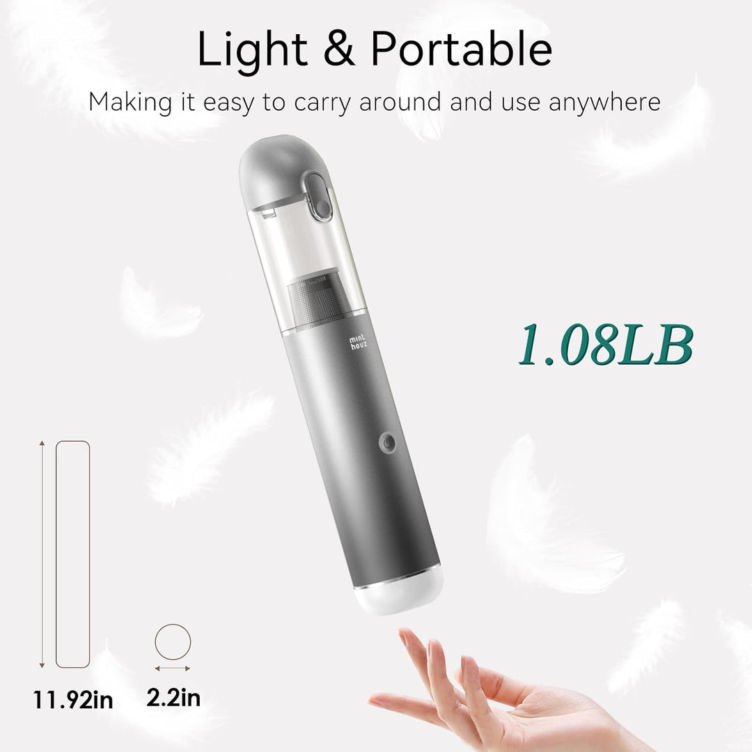 Minthouz Handstaubsauger Auto Staubsauger kabellos 17000Pa, 3-in-1 Autostaubsauger Schnurlos Wiedera