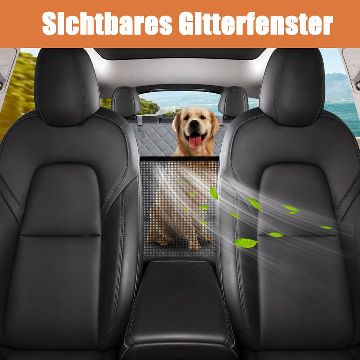 Hundedecke Auto Rückbank, Rücksitzschoner Hund, Wasserabweisende Autodecke für Hunde mit Seitenschut