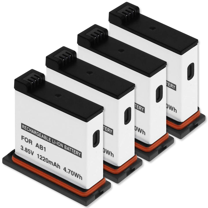 4X Akku kompatibel zu Osmo AB1 für DJI Osmo Action Sportscam [Li-Ion - 1220mAh - 3.85V], 4x Akku