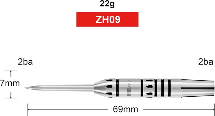 CyeeLife 21/22/23/24/26/28/30g Tungsten Steel Dart Barrels 90%,Schwarz/Silber/Blau,Erhältlich in Meh