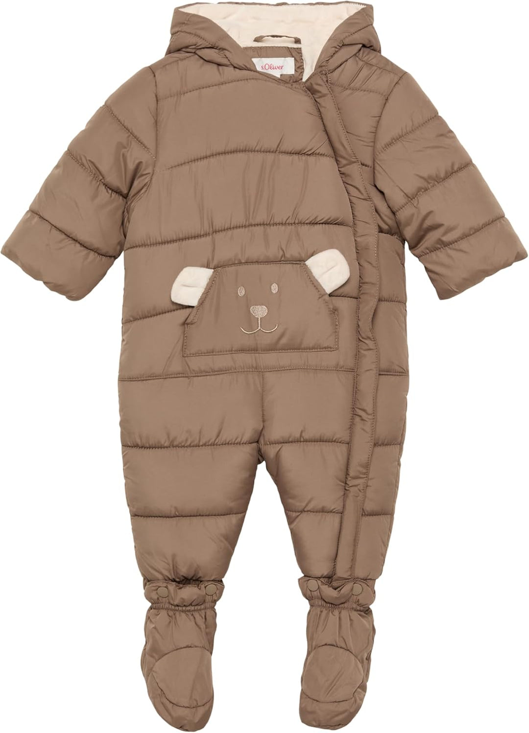 s.Oliver Junior Jungen 2149786 Schneeanzug mit Kapuze 92 Braun 8612, 92 Braun 8612