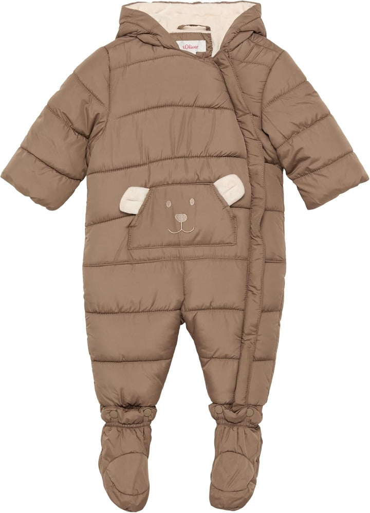 s.Oliver Junior Jungen 2149786 Schneeanzug mit Kapuze 92 Braun 8612, 92 Braun 8612