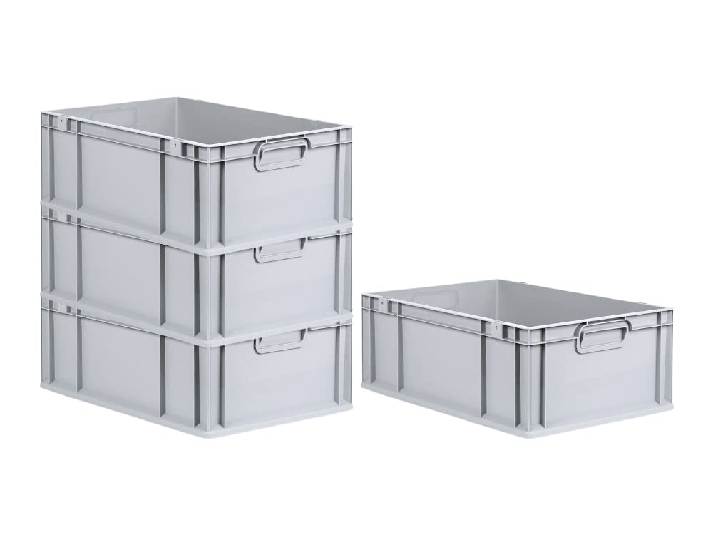PROREGAL SuperSparSet 4x Eurobox NextGen Grip | HxBxT 22x40x60cm | 44 Liter | Griffe geschlossen | V