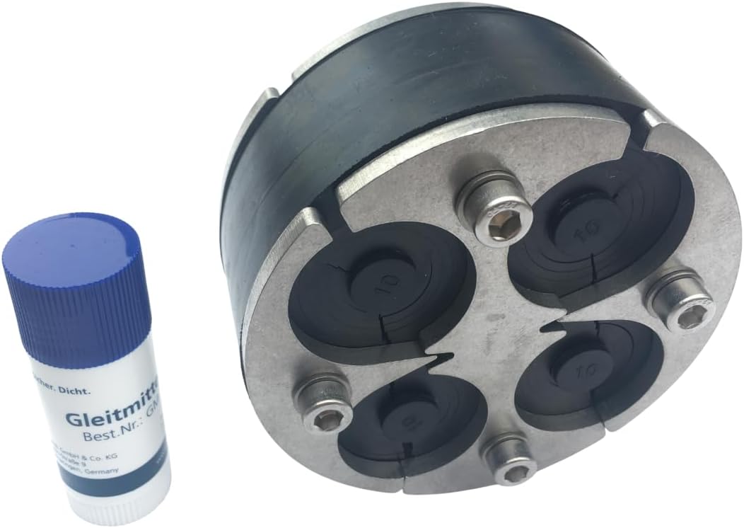 Ritzer by Hauff Kabelabdichtung Rohrdurchführung Durchmesser 100 mm für 4 Kabel von 8 mm bis 30 mm m