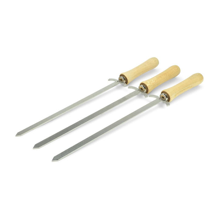 Grillrost.com Edelstahl Grillspiess | BBQ-Spiess | Churrasco | Drehspiess (50 cm) Grillspiess Set, G