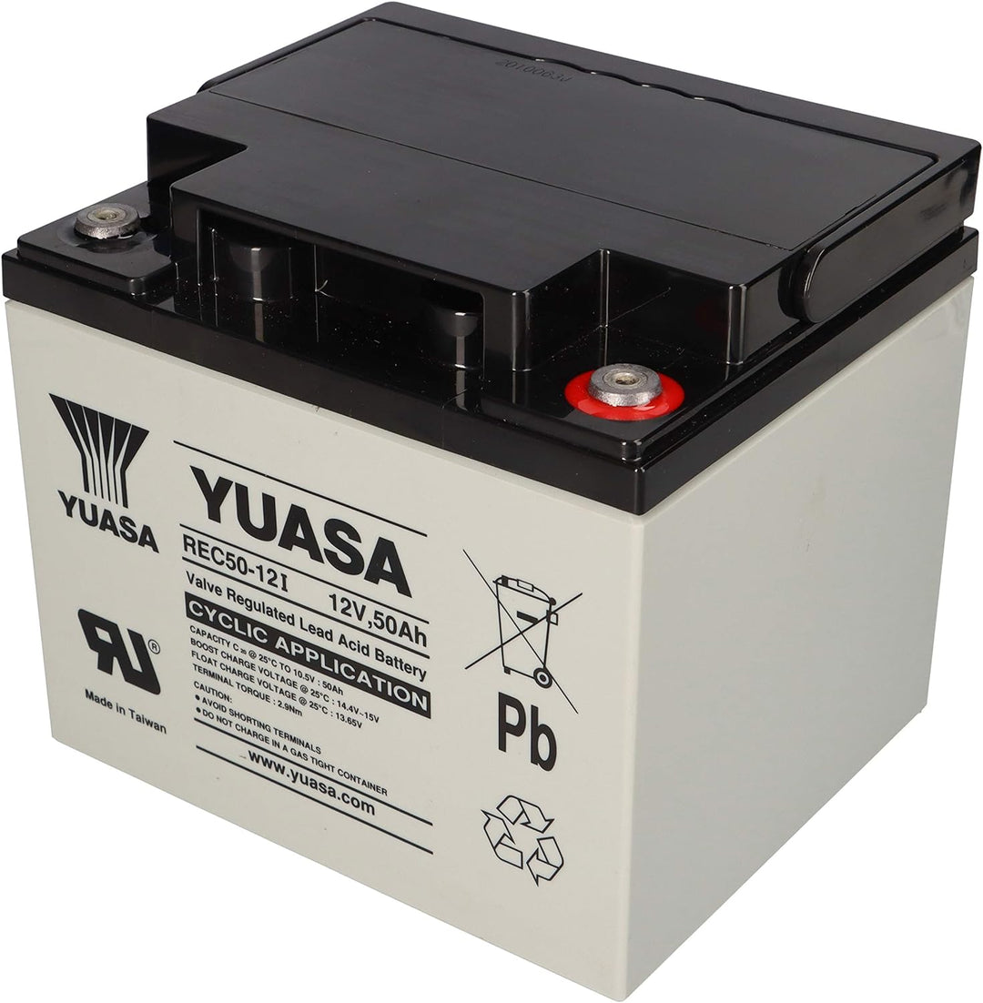 2X AGM 12V / 50Ah Blei-Akku - REC50-12I Zyklenfest kompatibel MP50-12C, 12LCP-50, WP50-12NE AKKUman