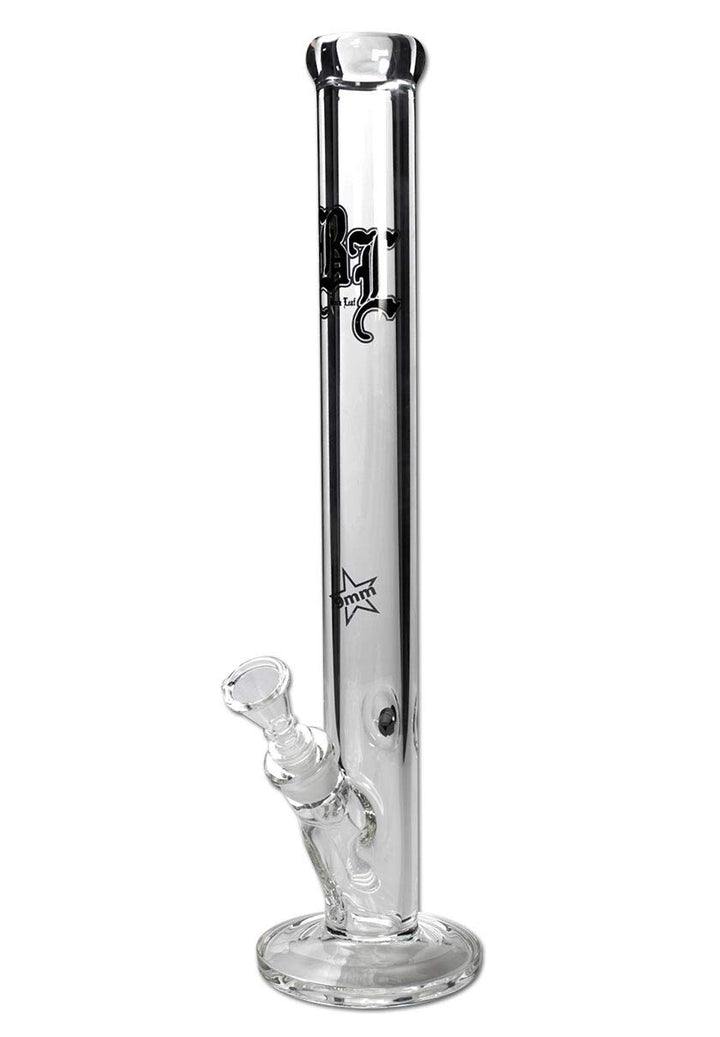 Black Leaf Zylinder Glas-Bong| Wanstärke 9mm |ohne Ice (Zylinderbong 9mm)| Höhe 50 cm