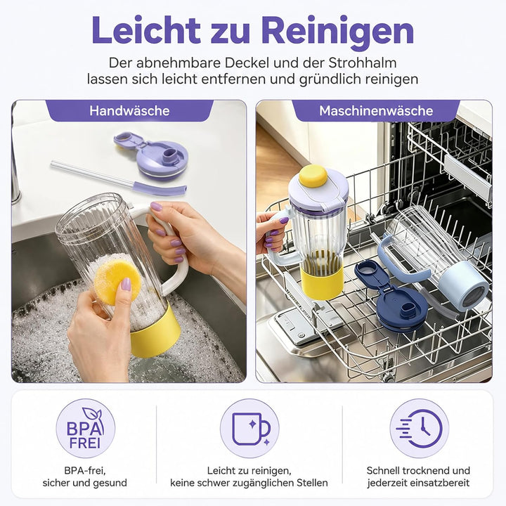 710 ml Reisebecher Ersatz für Ninja Blend Boss Becher, Lila | Mixbecher mit BPA-freier, Undicht, Bru