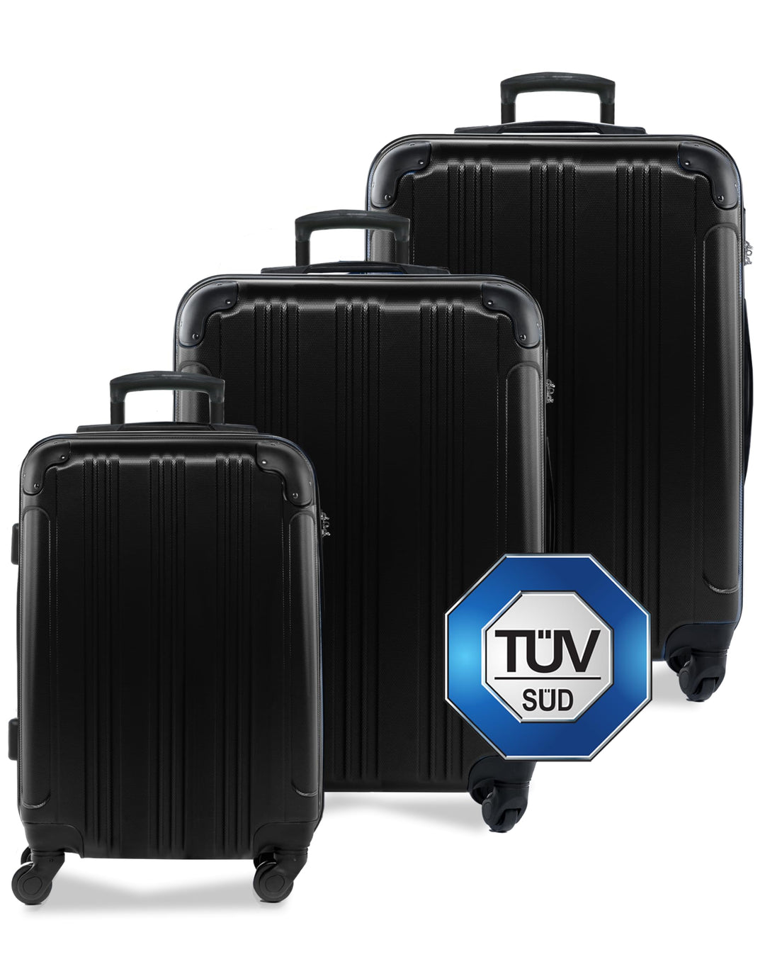FERGÉ Kofferset Hartschale 3-teilig QUÉBEC Trolley-Set - Handgepäck 55 cm, L und XL 3er Set Hartscha