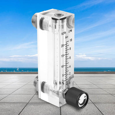 1~10LPM 1/4 "BSP M18 * 1,5-Panel-Durchflussmesser, LZM-6T mit schwarzem Einstellknopf, 4% Genauigkei